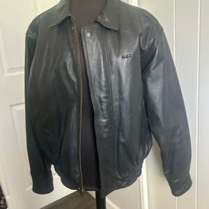 Netjets Leather Bomber Jacket
Men L Large Napa Leather Black
Aviator Flight Coat